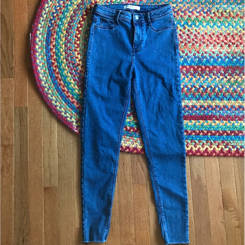 Zara Medium Wash Skinny High Rise Jean